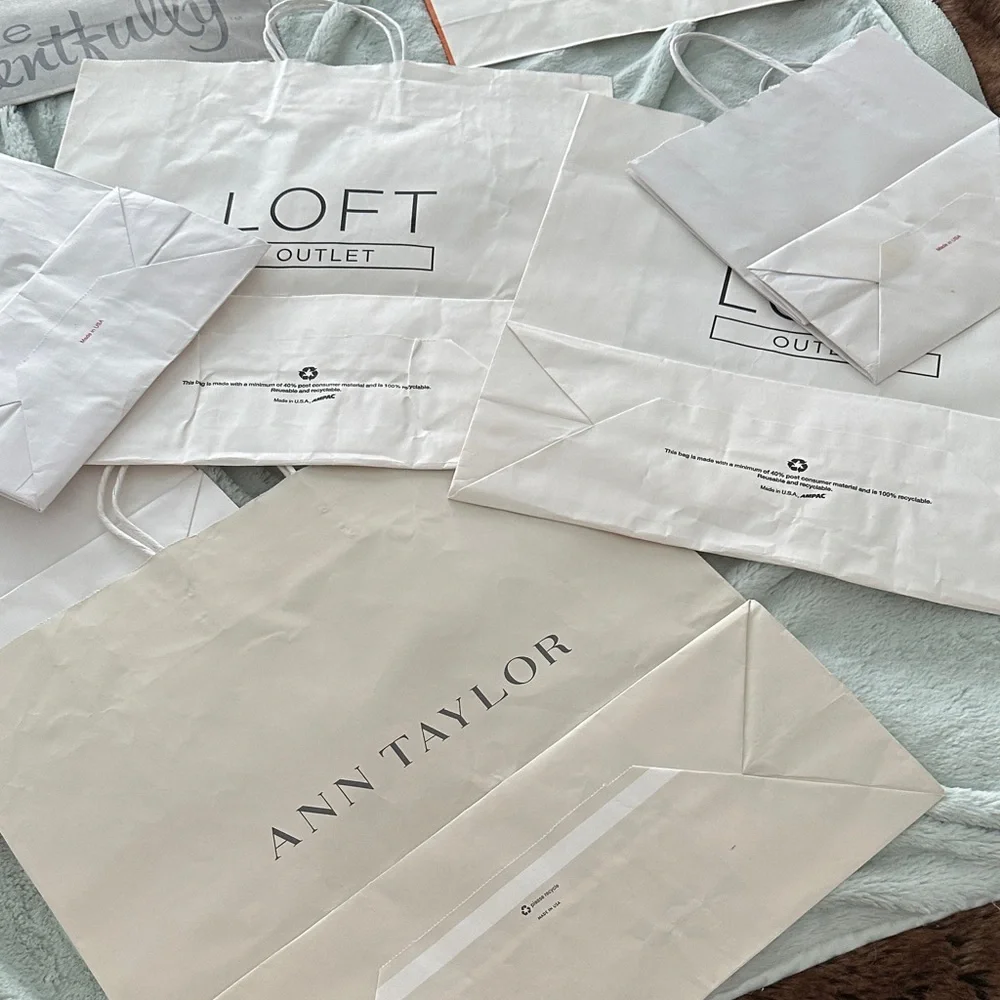 14 Assorted Empty Paper Gift Bags